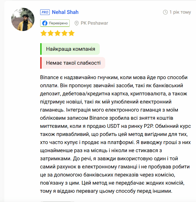 binance відгуки